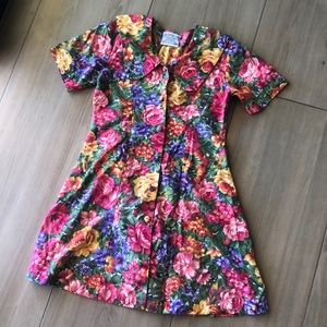 Floral Kids Dress - Multicolor